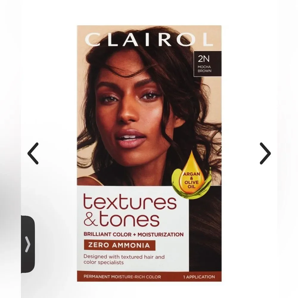 Clairol Textures & Tones Permanent Hair Dye Mocha Brown 2N Natural 1N FC2
